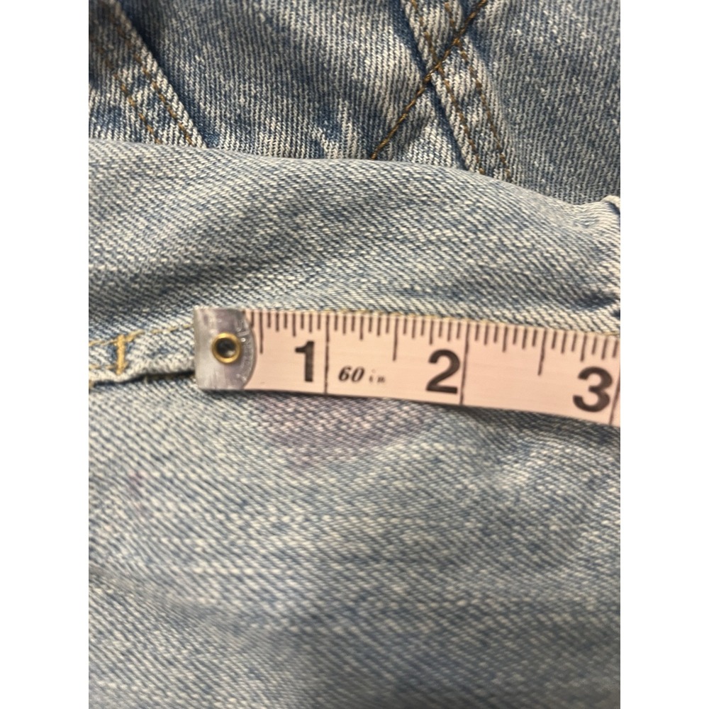 Levi Strauss Signature Denim Trucker Jacket Size XL Blue Cotton Small Flaw Pics - Picture 7 of 7